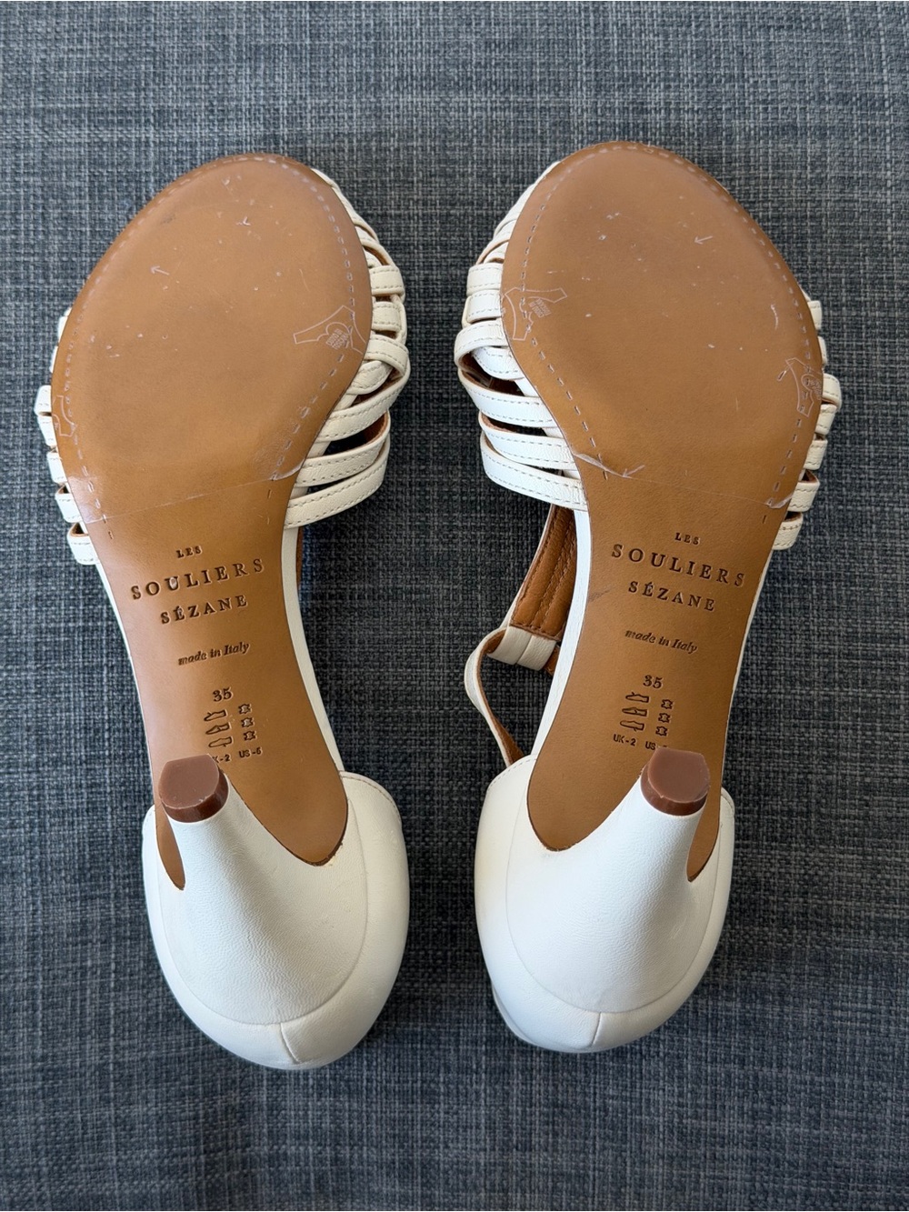 SÉZANE
HIGH HORSENSE SANDALS – SMOOTH ECRU VEGETABLE-TANNED GOATSKIN – Size 35 - Picture 10 of 16